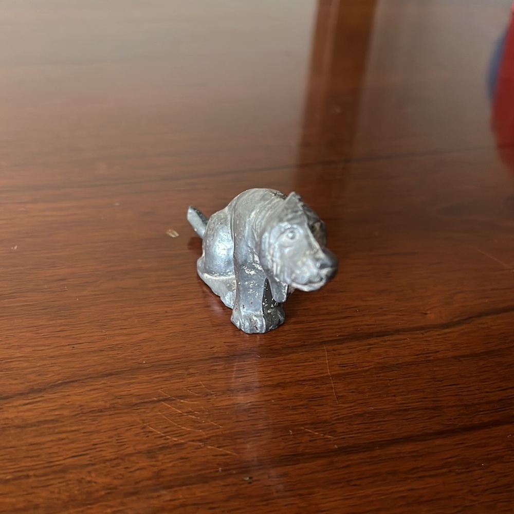 Vintage pewter hound dog - Picture 4 of 7